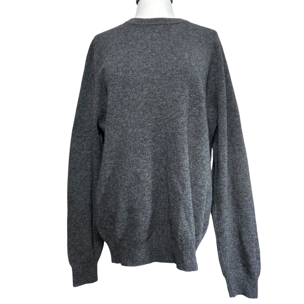 Daniel Bishop Mens Charcoal Gray 100%‎ Cashmere Crewneck Sweater Large Classic